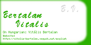 bertalan vitalis business card