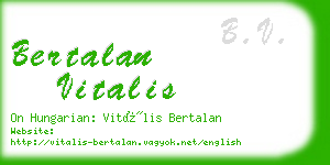 bertalan vitalis business card